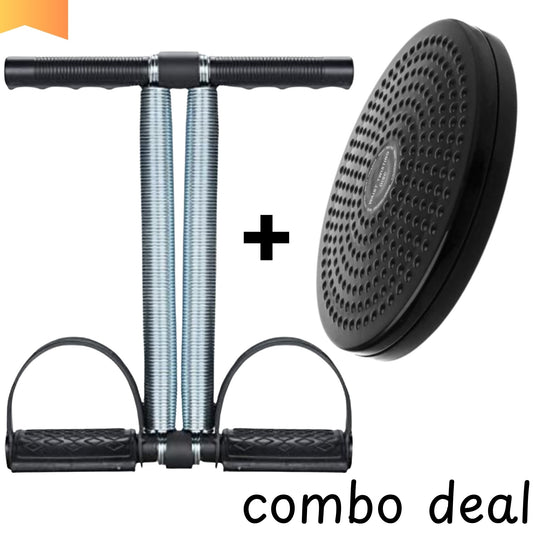 Twister Exercise Machine & Tummy Trimmer | Home Gym Fitness Equipment Set (Double Spring)