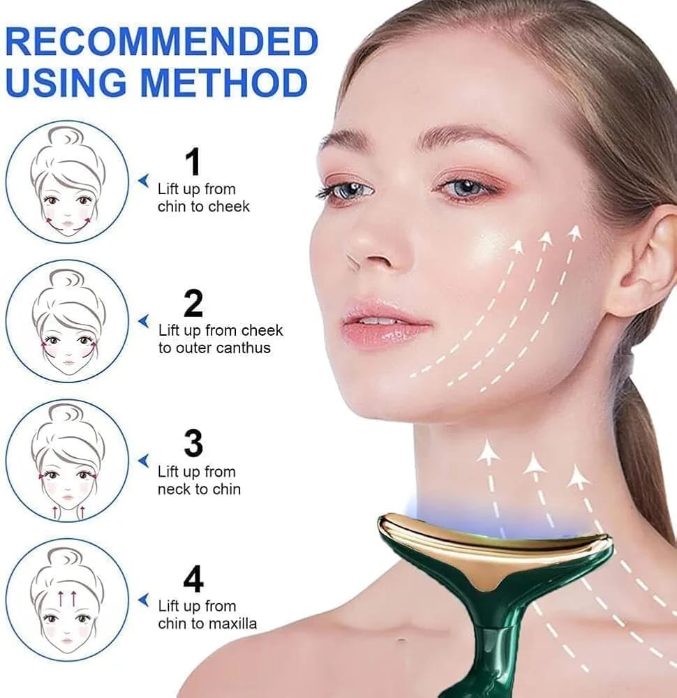 3-in-1 Face Slimming & Uplift Wand – Thermal & Vibration Beauty Massager for Face and Neck