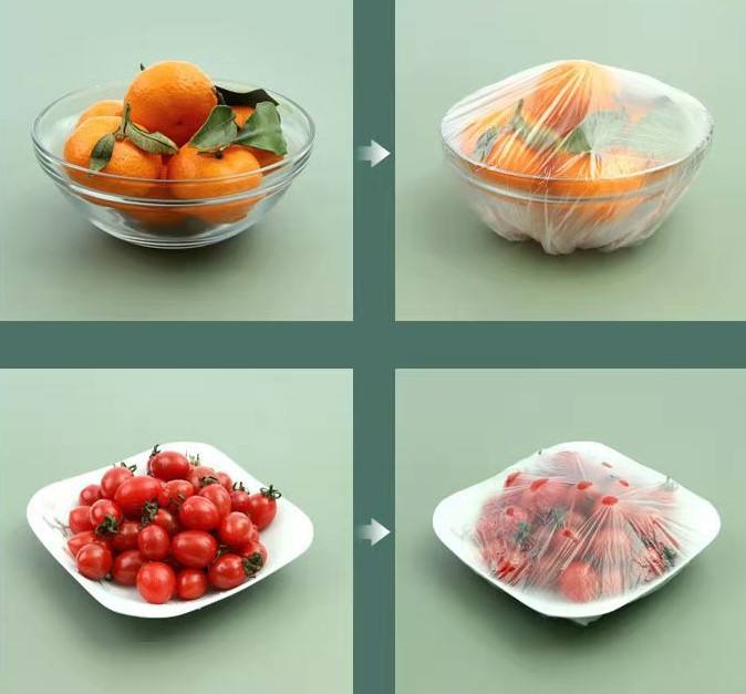 Scoop Disposable 100Pcs Food Cover – Elastic Stretchable Bowl & Plate Covers – Universal Fit Plastic Covers for Kitchen Food Preservation - 1 Packet