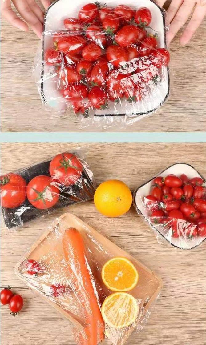 Scoop Disposable 100Pcs Food Cover – Elastic Stretchable Bowl & Plate Covers – Universal Fit Plastic Covers for Kitchen Food Preservation - 1 Packet