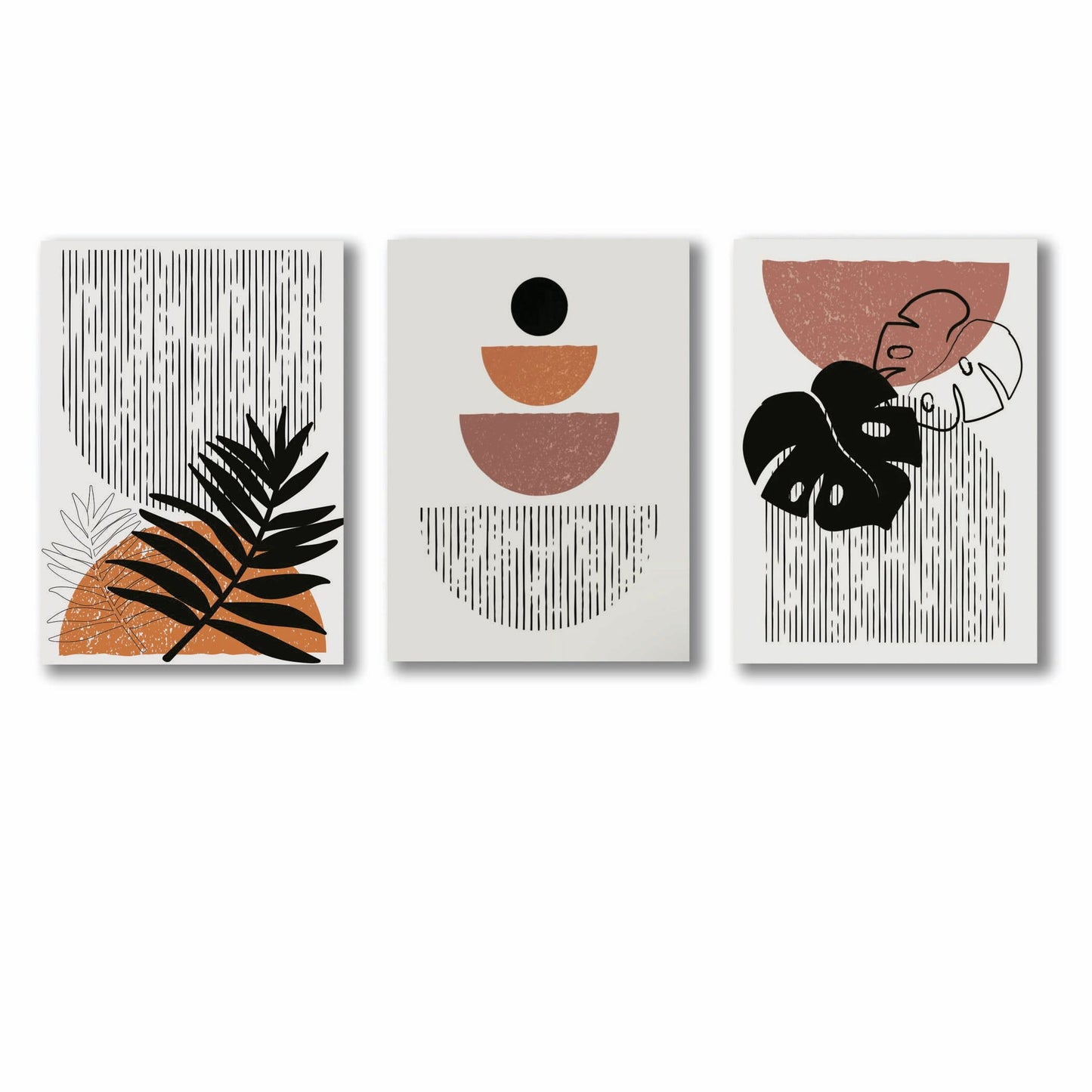 Set of 3 Premium Wall Art Photo Tiles – Modern Home Decor Sets 8x11