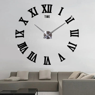 3D Wall Clock, Frameless Wall Clock