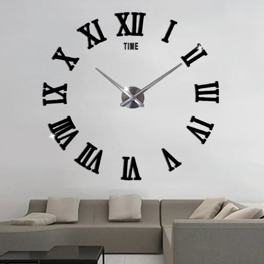 3D Wall Clock, Frameless Wall Clock